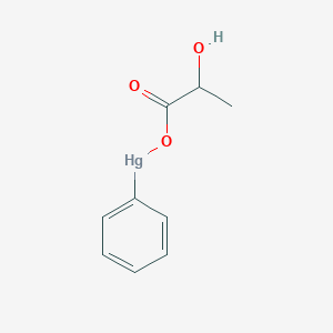 molecular formula C9H10HgO3 B094969 苯基汞乳酸盐 CAS No. 122-64-5