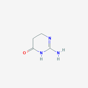 molecular formula C4H7N3O B094981 2-氨基-5,6-二氢嘧啶-4(3H)-酮 CAS No. 15231-27-3