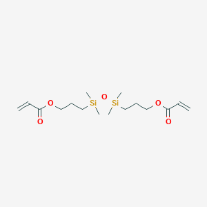 molecular formula C16H30O5Si2 B094989 (1,1,3,3-Tetramethyldisiloxane-1,3-diyl)dipropane-1,3-diyl diacrylate CAS No. 17898-71-4