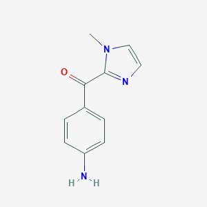 molecular formula C11H11N3O B009499 (4-aminophenyl)(1-methyl-1H-imidazol-2-yl)methanone CAS No. 110698-60-7