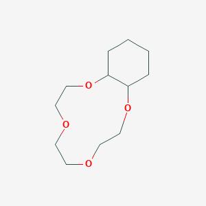 molecular formula C12H22O4 B095009 2,5,8,11-Tetraoxabicyclo[10.4.0]hexadecane CAS No. 17454-42-1