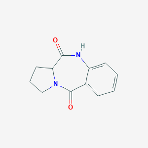molecular formula C12H12N2O2 B095041 2,3-Dihydro-1H-pyrrolo[2,1-c][1,4]benzodiazepine-5,11(10H,11ah)-dione CAS No. 18877-34-4