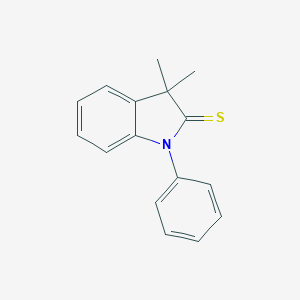 molecular formula C16H15NS B095061 3,3-dimethyl-1-phenyl-1,3-dihydro-2H-indole-2-thione CAS No. 112817-87-5