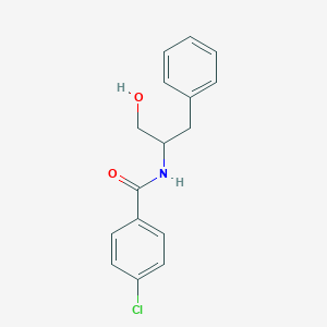 molecular formula C16H16ClNO2 B095098 p-Chloro-N-(alpha-(hydroxymethyl)phenethyl)benzamide CAS No. 19071-58-0