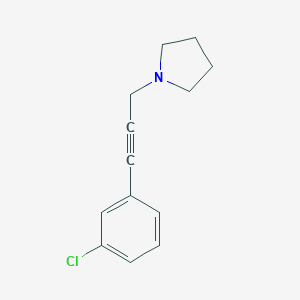 molecular formula C13H14ClN B095110 1-[3-(3-Chlorophenyl)prop-2-yn-1-yl]pyrrolidine CAS No. 1017-64-7