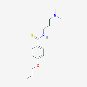 molecular formula C15H24N2OS B095129 Benzamide, N-(3-dimethylaminopropyl)-p-propoxythio- CAS No. 16531-38-7