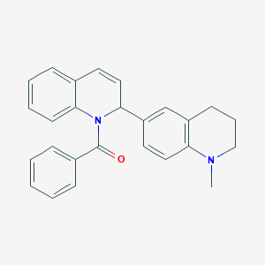 molecular formula C26H24N2O B095160 [2-(1-methyl-3,4-dihydro-2H-quinolin-6-yl)-2H-quinolin-1-yl]-phenylmethanone CAS No. 16244-74-9