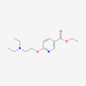molecular formula C14H22N2O3 B095170 Nicotinic acid, 6-(2-diethylaminoethoxy)-, ethyl ester CAS No. 18617-51-1