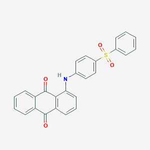 molecular formula C26H17NO4S B095171 9,10-Anthracenedione, 1-[[4-(phenylsulfonyl)phenyl]amino]- CAS No. 15958-61-9