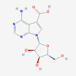 molecular formula C12H14N4O6 B095173 4-Amino-7-(b-D-ribofuranosyl)-7H-pyrrolo[2.3-d]pyrimidine-5-carboxylic acid CAS No. 18418-00-3