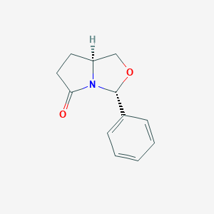 molecular formula C12H13NO2 B009519 (3R,7aS)-3-Phenyltetrahydropyrrolo[1,2-c]oxazol-5(3H)-one CAS No. 103201-79-2