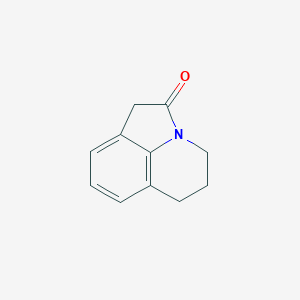 molecular formula C11H11NO B095195 1, 2, 3, 4, 5, 6-Hexahydropyrrolo [3,2,1-I,J] quinolone-2 CAS No. 16078-37-8