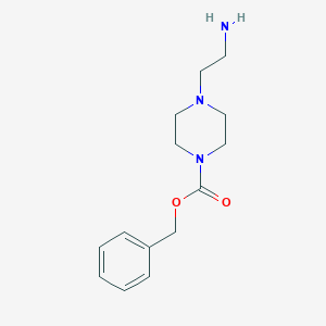 molecular formula C14H21N3O2 B009521 Benzyl 4-(2-aminoethyl)piperazine-1-carboxylate CAS No. 104740-55-8