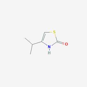 molecular formula C6H9NOS B009523 2(3H)-Thiazolone, 4-(1-methylethyl)- CAS No. 104514-85-4