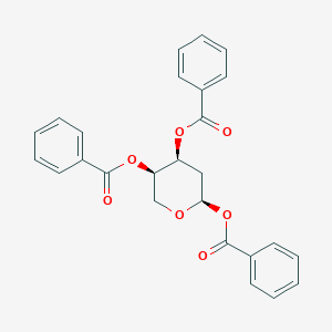 molecular formula C26H22O7 B095237 [(2R,4S,5R)-2,5-dibenzoyloxyoxan-4-yl] benzoate CAS No. 17685-01-7