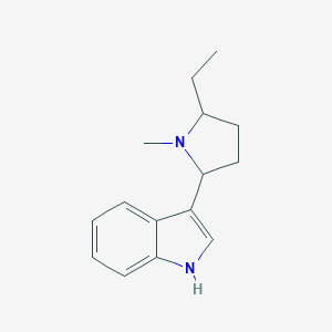 molecular formula C15H20N2 B095246 3-(5-ethyl-1-methylpyrrolidin-2-yl)-1H-indole CAS No. 19369-07-4