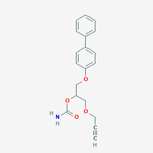 molecular formula C19H19NO4 B095257 1-(p-Biphenylyloxy)-3-(2-propynyloxy)-2-propanol carbamate CAS No. 16222-55-2
