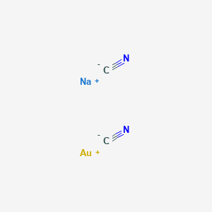 molecular formula C2AuN2Na B095274 Sodium gold cyanide CAS No. 15280-09-8