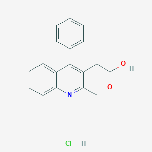 molecular formula C18H16ClNO2 B095288 2-(2-Methyl-4-phenylquinolin-3-yl)acetic acid hydrochloride CAS No. 17401-15-9
