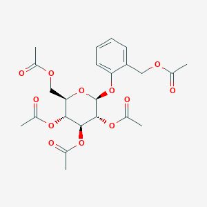 molecular formula C23H28O12 B095295 [(2R,3R,4S,5R,6S)-3,4,5-Triacetyloxy-6-[2-(acetyloxymethyl)phenoxy]oxan-2-yl]methyl acetate CAS No. 16643-37-1