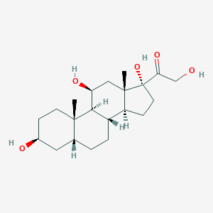2-Hydroxy-1-[(3S,5R,8S,9S,10S,11S,13S,14S,17R)-3,11,17-trihydroxy-10,13-dimethyl-1,2,3,4,5,6,7,8,9,11,12,14,15,16-tetradecahydrocyclopenta[a]phenanthren-17-yl]ethanone