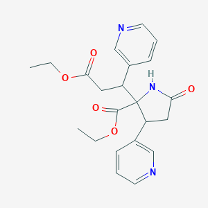 Ethyl 2-(3-ethoxy-3-oxo-1-pyridin-3-ylpropyl)-5-oxo-3-pyridin-3-ylpyrrolidine-2-carboxylate