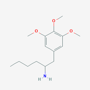 molecular formula C15H25NO3 B095333 1-(3,4,5-trimethoxyphenyl)hexan-2-amine CAS No. 15886-81-4