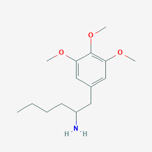 molecular formula C15H25NO3 B095333 alpha-Butyl-3,4,5-trimethoxyphenethylamine CAS No. 15886-81-4