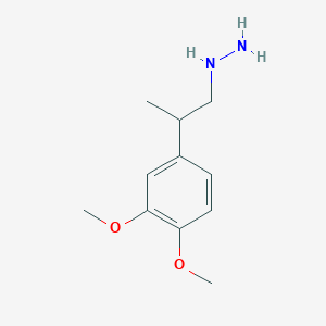 molecular formula C11H18N2O2 B095334 2-(3,4-Dimethoxyphenyl)propylhydrazine CAS No. 16603-07-9