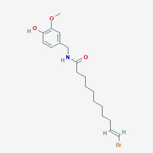 molecular formula C19H28BrNO3 B009534 11-Bromo-N-vanillyl-10-undecenamide CAS No. 102613-03-6