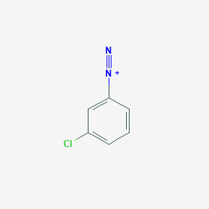 molecular formula C6H4ClN2+ B095341 3-Chlorobenzenediazonium CAS No. 17333-84-5