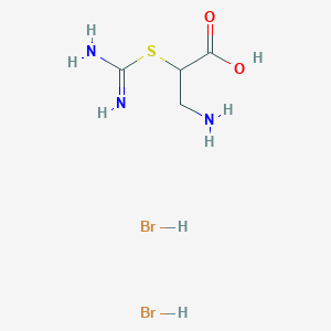 molecular formula C4H11Br2N3O2S B009538 S-(1-Carboxy-2-aminoethyl)isothiourea dihydrobromide CAS No. 102274-25-9