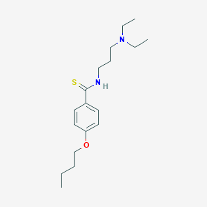 molecular formula C18H30N2OS B095387 Benzamide, p-butoxy-N-(3-diethylaminopropyl)thio- CAS No. 16575-27-2