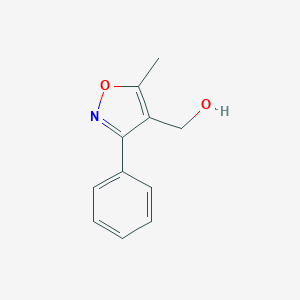 molecular formula C11H11NO2 B095413 (5-methyl-3-phenyl-4-isoxazolyl)methanol CAS No. 18718-79-1