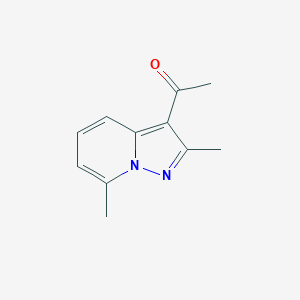 molecular formula C11H12N2O B095422 1-(2,7-Dimethylpyrazolo[1,5-a]pyridin-3-yl)ethanone CAS No. 17408-30-9