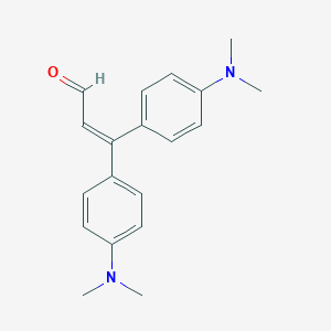 molecular formula C19H22N2O B095425 3,3-Bis[4-(dimethylamino)phenyl]acrylaldehyde CAS No. 17665-72-4