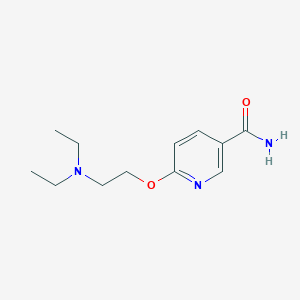 molecular formula C12H19N3O2 B095427 N-Amino-6-(2-diethylaminoethoxy)nicotinamide CAS No. 18617-52-2