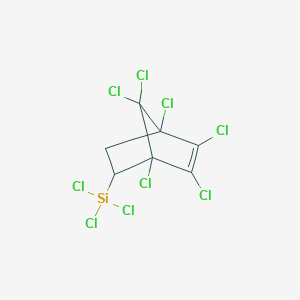 molecular formula C7H3Cl9Si B095434 1,2,3,4,7,7-Hexachloro-5-(trichlorosilyl)-2-norbornene CAS No. 18134-58-2