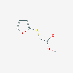molecular formula C7H8O3S B095467 Acetic acid, (2-furanylthio)-, methyl ester CAS No. 16003-16-0