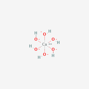 molecular formula CaH6O6-4 B095476 Hexaaquacalcium ion CAS No. 17787-72-3