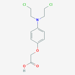 molecular formula C12H15Cl2NO3 B095489 ACETIC ACID, (p-(BIS(2-CHLOROETHYL)AMINO)PHENOXY)- CAS No. 17528-53-9
