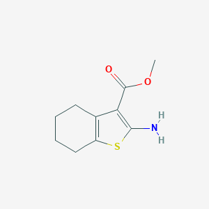 molecular formula C10H13NO2S B009550 Methyl 2-amino-4,5,6,7-tetrahydro-1-benzothiophene-3-carboxylate CAS No. 108354-78-5