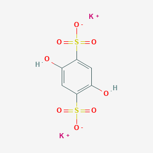 molecular formula C6H4K2O8S2 B095502 1,4-Benzenedisulfonic acid, 2,5-dihydroxy-, dipotassium salt CAS No. 15763-57-2