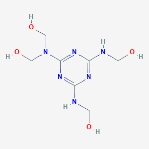 molecular formula C7H14N6O4 B095511 ((6-(Bis(hydroxymethyl)amino)-1,3,5-triazine-2,4-diyl)diimino)bismethanol CAS No. 17600-13-4