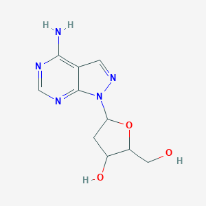 molecular formula C10H13N5O3 B095514 5-(4-Aminopyrazolo[3,4-d]pyrimidin-1-yl)-2-(hydroxymethyl)oxolan-3-ol CAS No. 17318-21-7