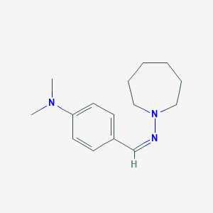 molecular formula C15H23N3 B095517 4-[(Z)-Azepan-1-yliminomethyl]-N,N-dimethylaniline CAS No. 16987-27-2