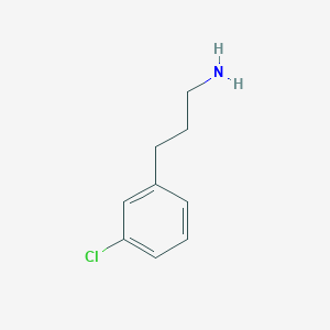 molecular formula C9H12ClN B095525 3-(3-Chlorophenyl)propan-1-amine CAS No. 18655-49-7