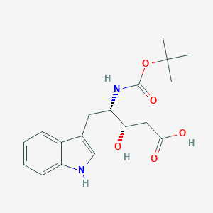 molecular formula C18H24N2O5 B009553 Boc-(3S,4S)-4-amino-3-hydroxy-5-(3-indolyl)pentanoic acid CAS No. 109579-23-9