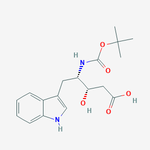 molecular formula C18H24N2O5 B009553 Boc-(3S,4S)-4-amino-3-hydroxy-5-(1H-indol-3-YL)-pentanoic acid CAS No. 109579-23-9