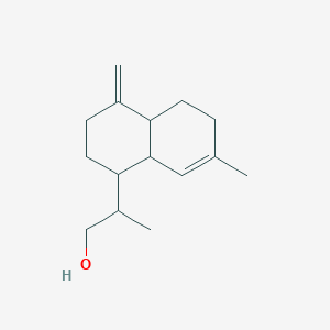 molecular formula C15H24O B095540 2-(7-Methyl-4-methylidene-2,3,4a,5,6,8a-hexahydro-1H-naphthalen-1-yl)propan-1-ol CAS No. 18045-73-3